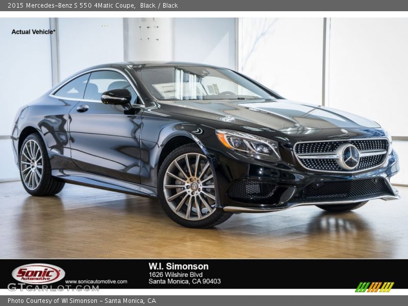Black / Black 2015 Mercedes-Benz S 550 4Matic Coupe