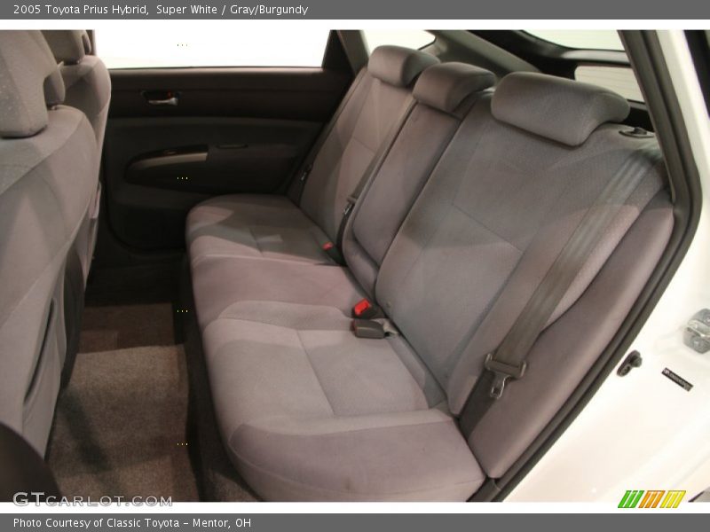 Super White / Gray/Burgundy 2005 Toyota Prius Hybrid