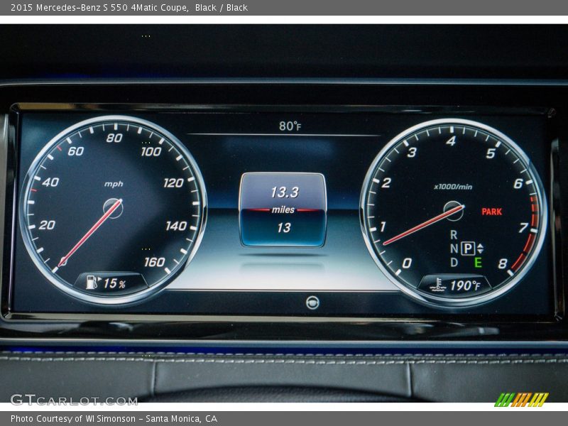  2015 S 550 4Matic Coupe 550 4Matic Coupe Gauges