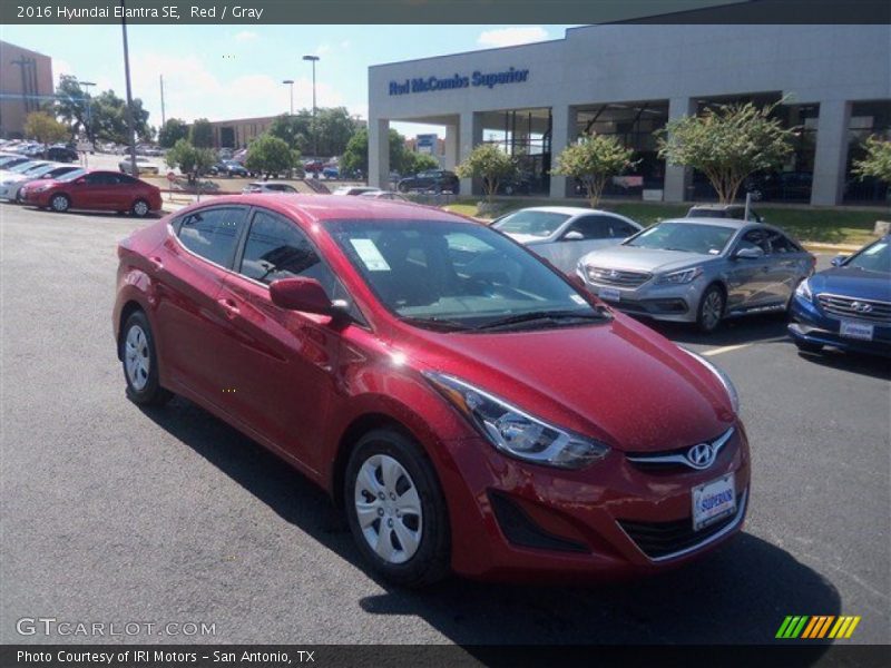 Red / Gray 2016 Hyundai Elantra SE