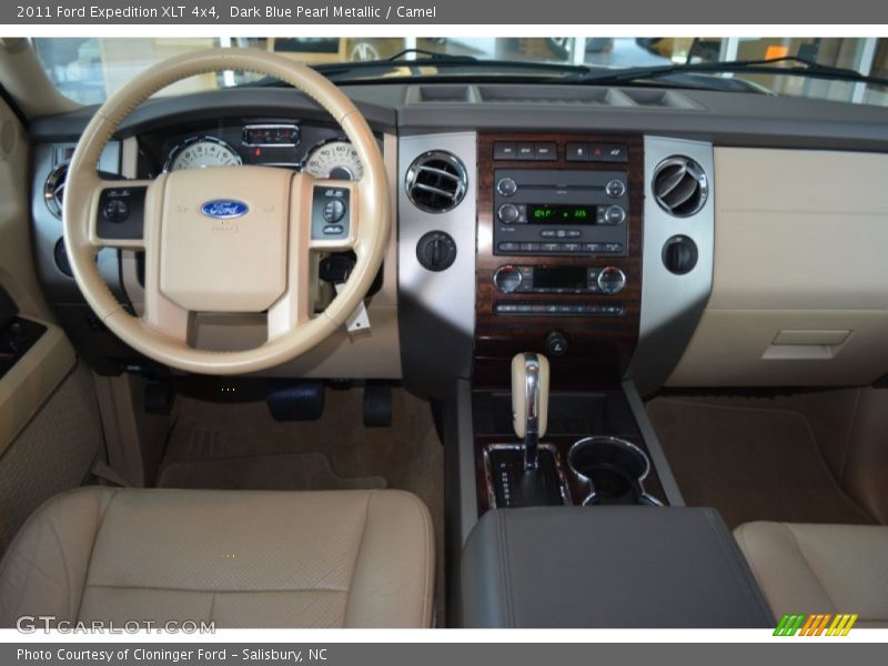 Dark Blue Pearl Metallic / Camel 2011 Ford Expedition XLT 4x4