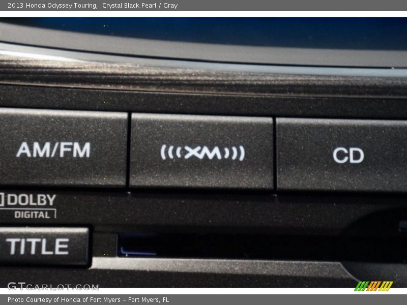 Crystal Black Pearl / Gray 2013 Honda Odyssey Touring