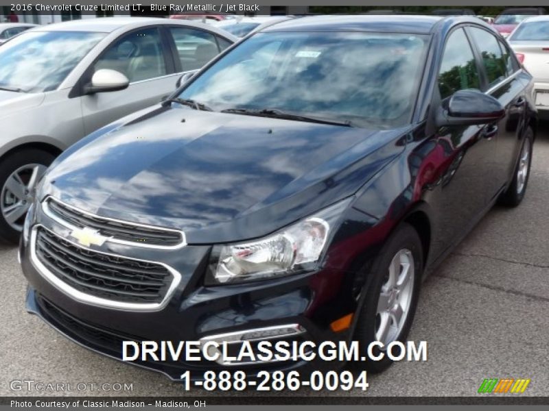 Blue Ray Metallic / Jet Black 2016 Chevrolet Cruze Limited LT