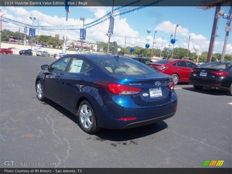 Blue / Beige 2016 Hyundai Elantra Value Edition