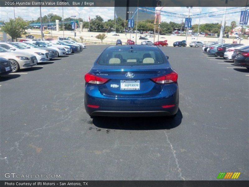 Blue / Beige 2016 Hyundai Elantra Value Edition