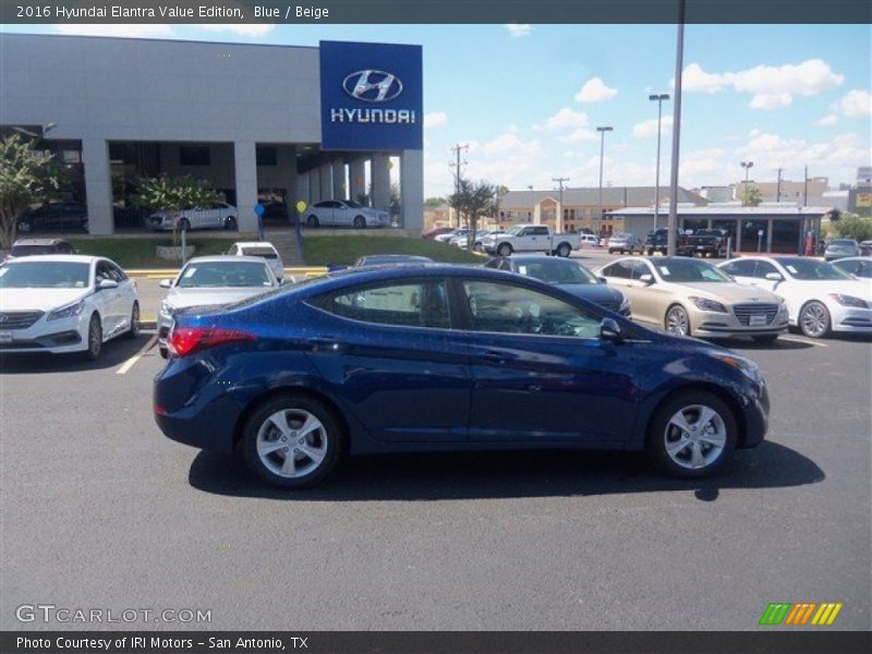 Blue / Beige 2016 Hyundai Elantra Value Edition