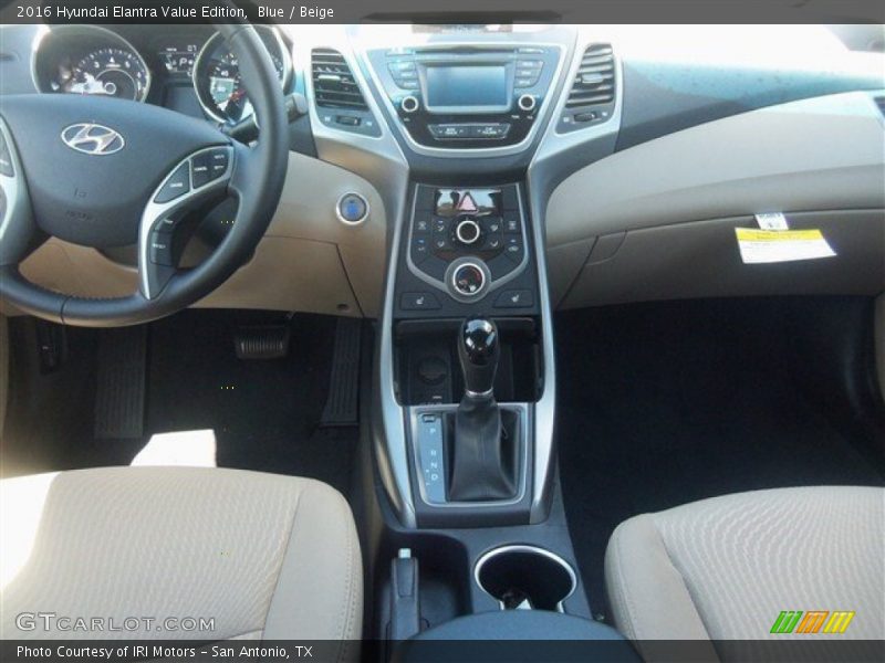 Blue / Beige 2016 Hyundai Elantra Value Edition