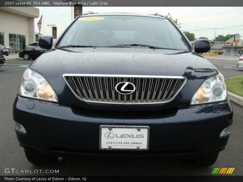 Neptune Blue Mica / Light Gray 2007 Lexus RX 350 AWD