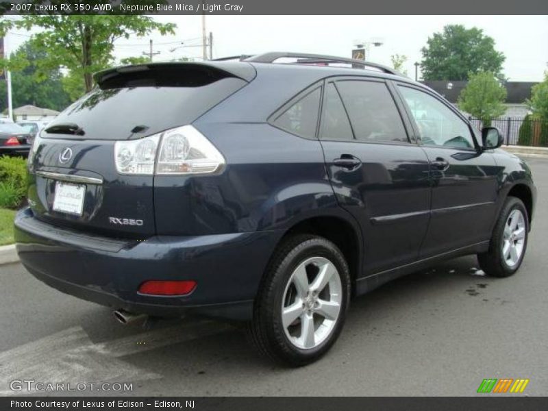 Neptune Blue Mica / Light Gray 2007 Lexus RX 350 AWD