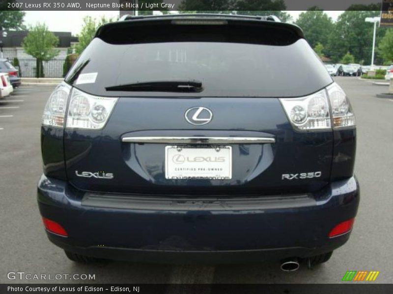 Neptune Blue Mica / Light Gray 2007 Lexus RX 350 AWD