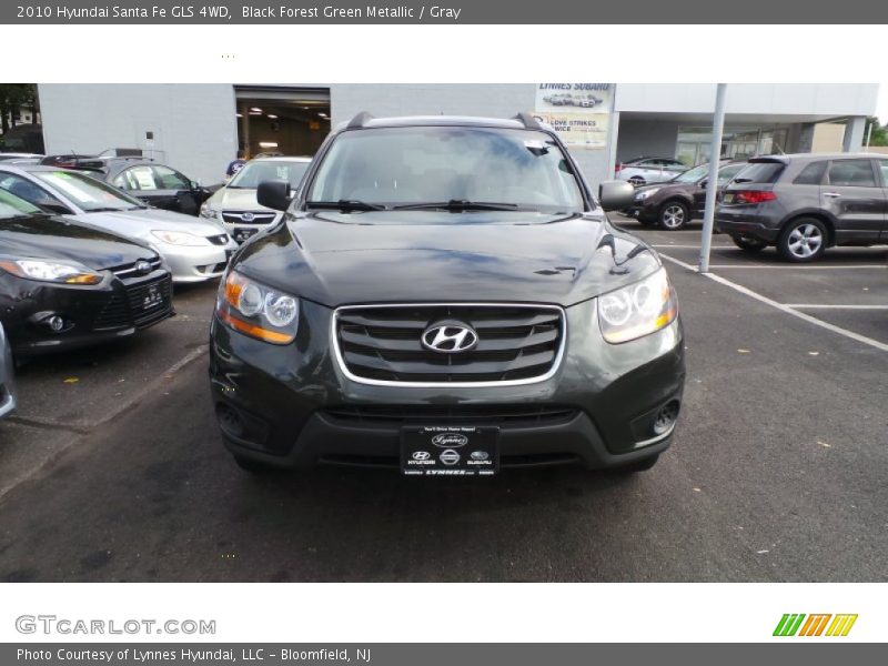 Black Forest Green Metallic / Gray 2010 Hyundai Santa Fe GLS 4WD
