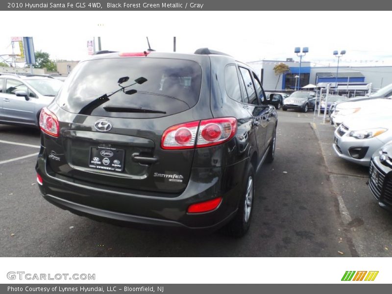 Black Forest Green Metallic / Gray 2010 Hyundai Santa Fe GLS 4WD