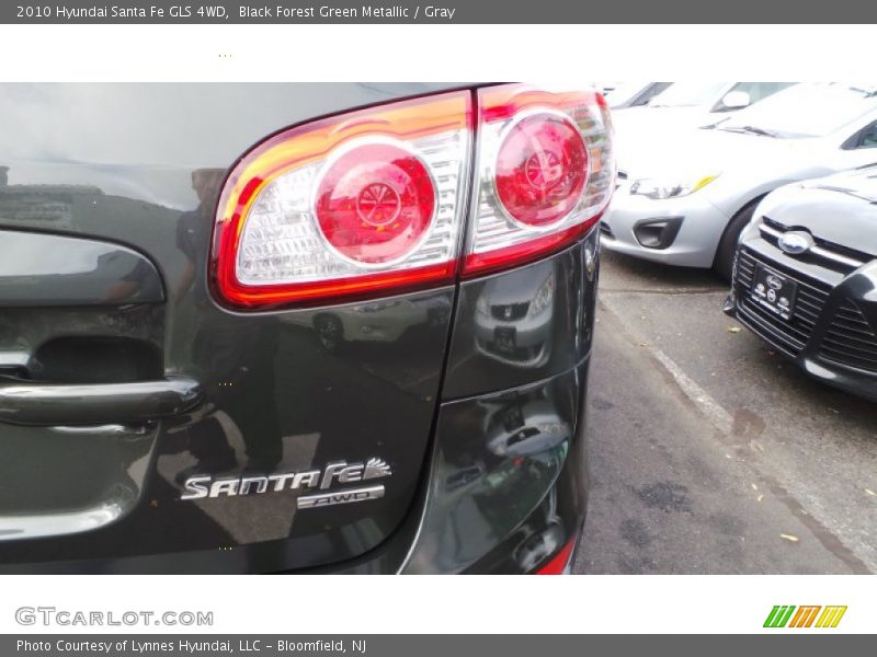 Black Forest Green Metallic / Gray 2010 Hyundai Santa Fe GLS 4WD