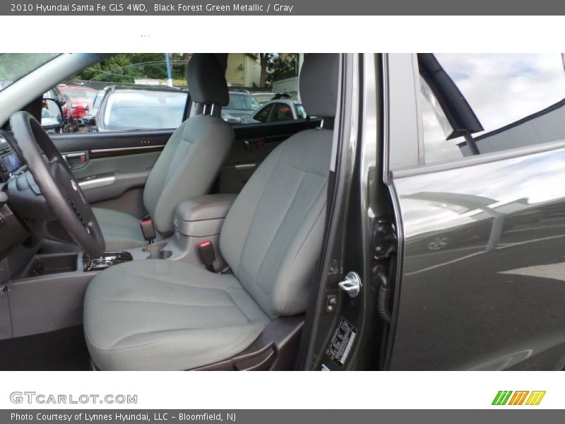 Black Forest Green Metallic / Gray 2010 Hyundai Santa Fe GLS 4WD