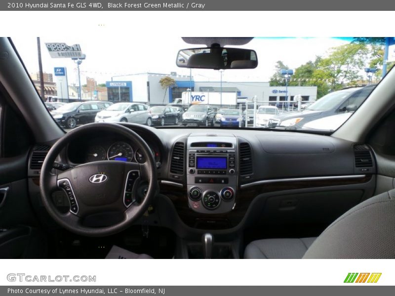 Black Forest Green Metallic / Gray 2010 Hyundai Santa Fe GLS 4WD