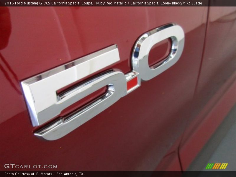 Ruby Red Metallic / California Special Ebony Black/Miko Suede 2016 Ford Mustang GT/CS California Special Coupe