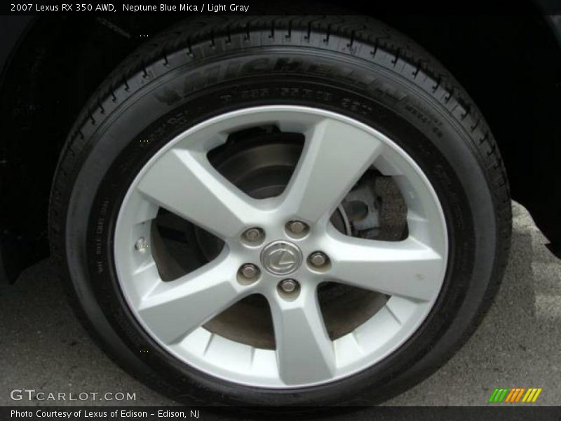 Neptune Blue Mica / Light Gray 2007 Lexus RX 350 AWD