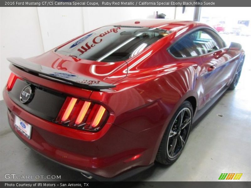Ruby Red Metallic / California Special Ebony Black/Miko Suede 2016 Ford Mustang GT/CS California Special Coupe