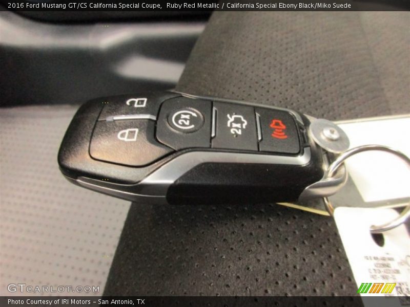 Ruby Red Metallic / California Special Ebony Black/Miko Suede 2016 Ford Mustang GT/CS California Special Coupe