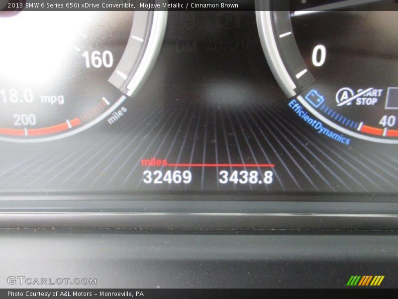 Mojave Metallic / Cinnamon Brown 2013 BMW 6 Series 650i xDrive Convertible