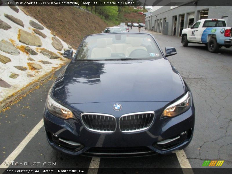 Deep Sea Blue Metallic / Oyster 2016 BMW 2 Series 228i xDrive Convertible