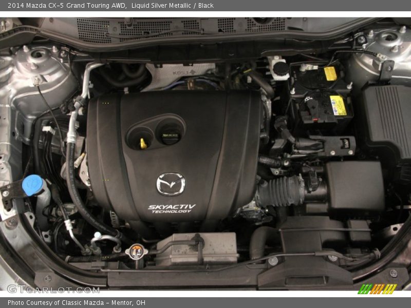 Liquid Silver Metallic / Black 2014 Mazda CX-5 Grand Touring AWD