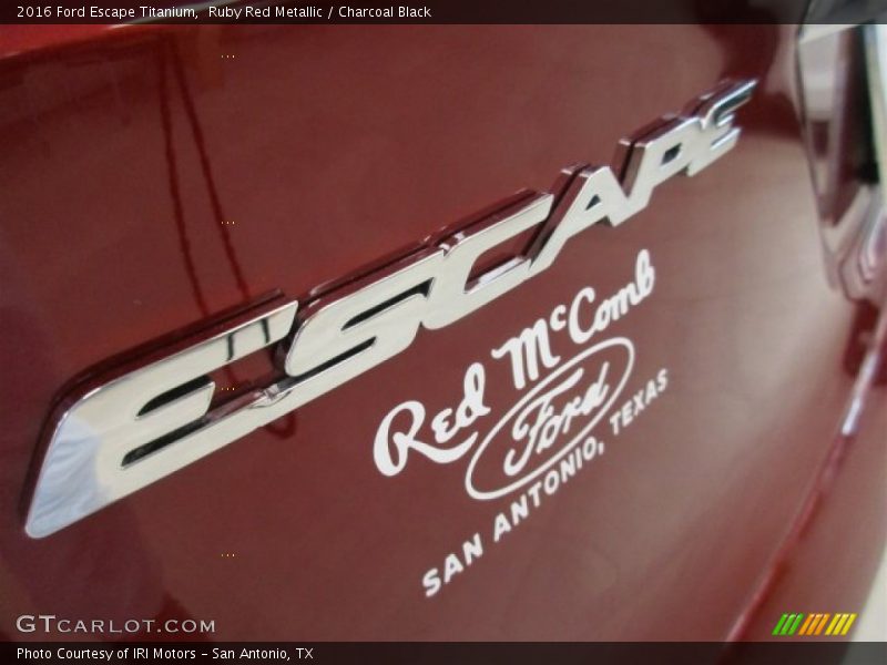 Ruby Red Metallic / Charcoal Black 2016 Ford Escape Titanium