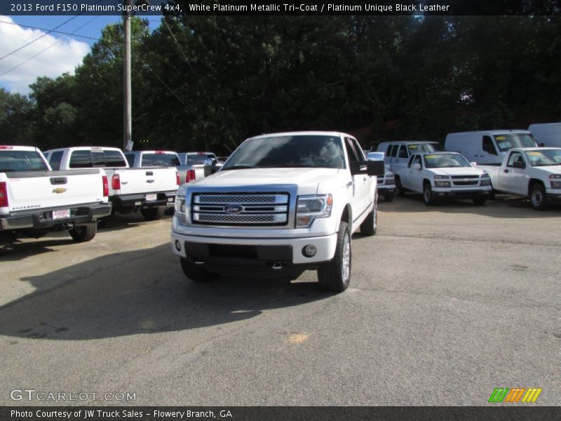 White Platinum Metallic Tri-Coat / Platinum Unique Black Leather 2013 Ford F150 Platinum SuperCrew 4x4