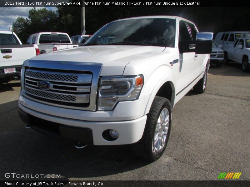 White Platinum Metallic Tri-Coat / Platinum Unique Black Leather 2013 Ford F150 Platinum SuperCrew 4x4