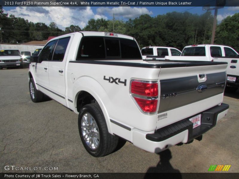 White Platinum Metallic Tri-Coat / Platinum Unique Black Leather 2013 Ford F150 Platinum SuperCrew 4x4