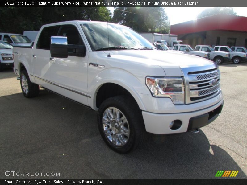 White Platinum Metallic Tri-Coat / Platinum Unique Black Leather 2013 Ford F150 Platinum SuperCrew 4x4