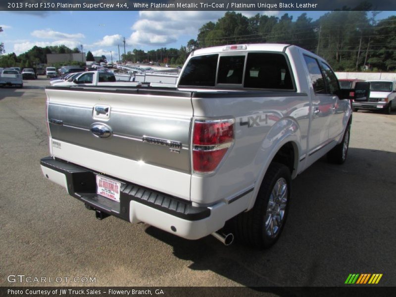 White Platinum Metallic Tri-Coat / Platinum Unique Black Leather 2013 Ford F150 Platinum SuperCrew 4x4