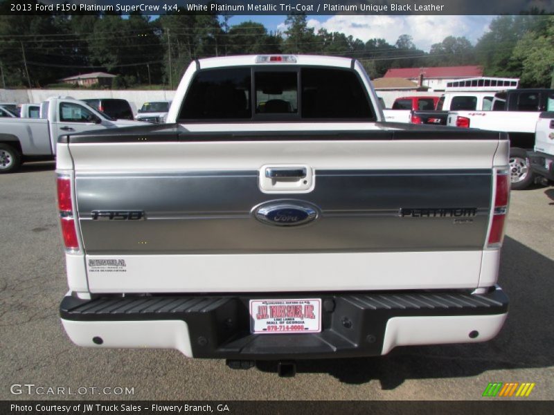 White Platinum Metallic Tri-Coat / Platinum Unique Black Leather 2013 Ford F150 Platinum SuperCrew 4x4