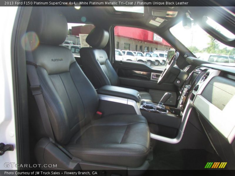 White Platinum Metallic Tri-Coat / Platinum Unique Black Leather 2013 Ford F150 Platinum SuperCrew 4x4