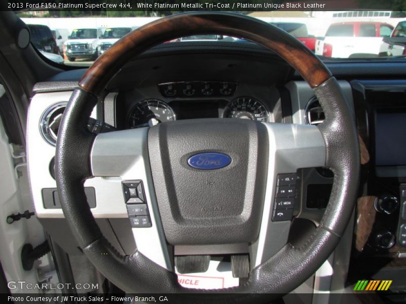 White Platinum Metallic Tri-Coat / Platinum Unique Black Leather 2013 Ford F150 Platinum SuperCrew 4x4