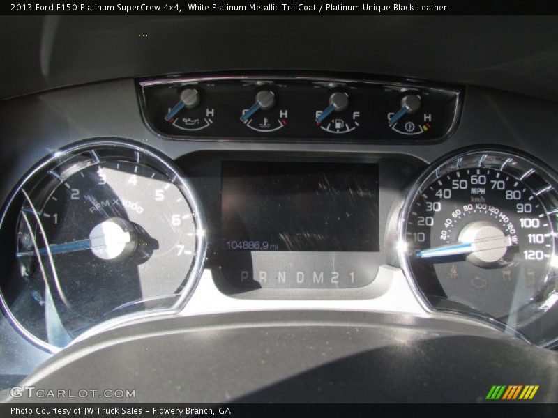 White Platinum Metallic Tri-Coat / Platinum Unique Black Leather 2013 Ford F150 Platinum SuperCrew 4x4