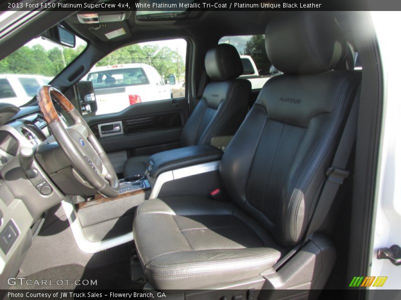 White Platinum Metallic Tri-Coat / Platinum Unique Black Leather 2013 Ford F150 Platinum SuperCrew 4x4