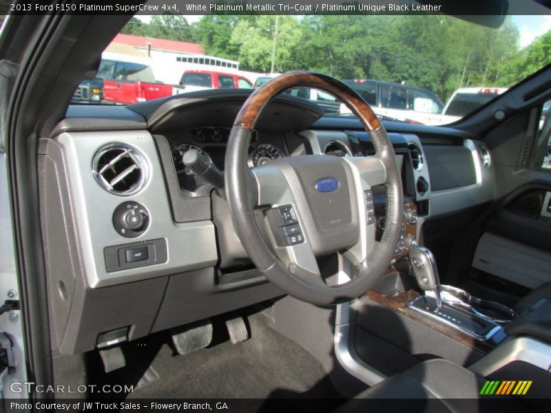 White Platinum Metallic Tri-Coat / Platinum Unique Black Leather 2013 Ford F150 Platinum SuperCrew 4x4