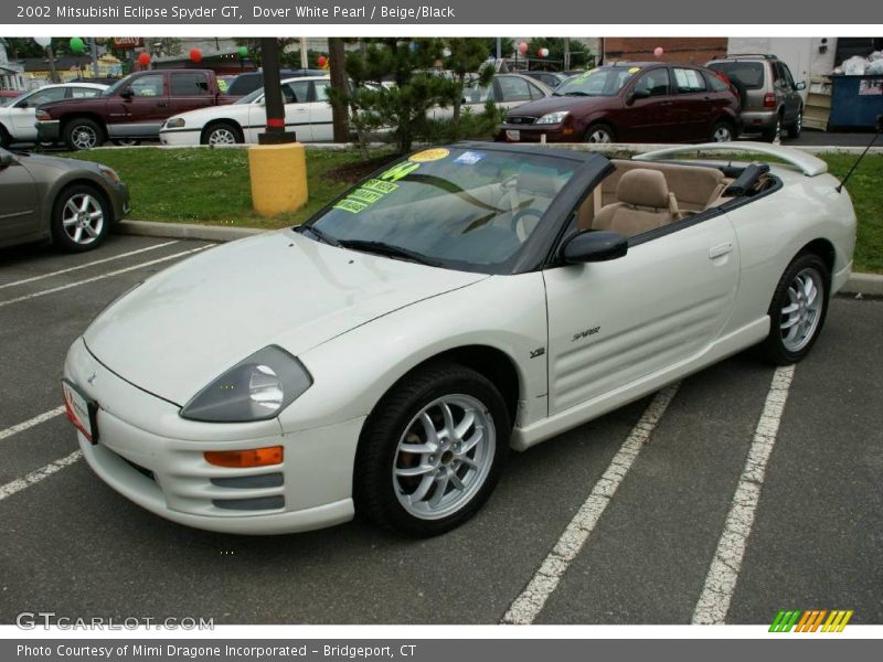 Dover White Pearl / Beige/Black 2002 Mitsubishi Eclipse Spyder GT
