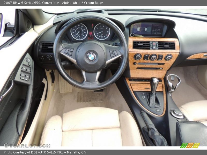 Alpine White / Cream Beige 2007 BMW 6 Series 650i Convertible