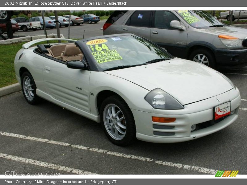 Dover White Pearl / Beige/Black 2002 Mitsubishi Eclipse Spyder GT