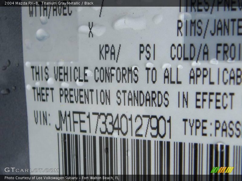 Titanium Gray Metallic / Black 2004 Mazda RX-8