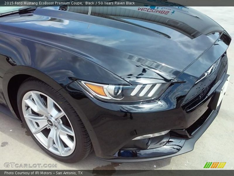Black / 50 Years Raven Black 2015 Ford Mustang EcoBoost Premium Coupe