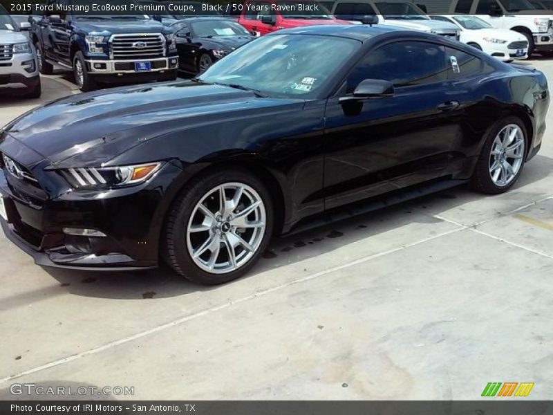 Black / 50 Years Raven Black 2015 Ford Mustang EcoBoost Premium Coupe