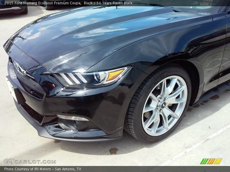 Black / 50 Years Raven Black 2015 Ford Mustang EcoBoost Premium Coupe