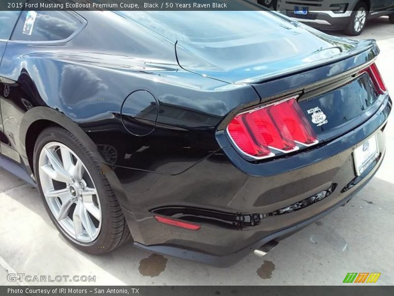 Black / 50 Years Raven Black 2015 Ford Mustang EcoBoost Premium Coupe