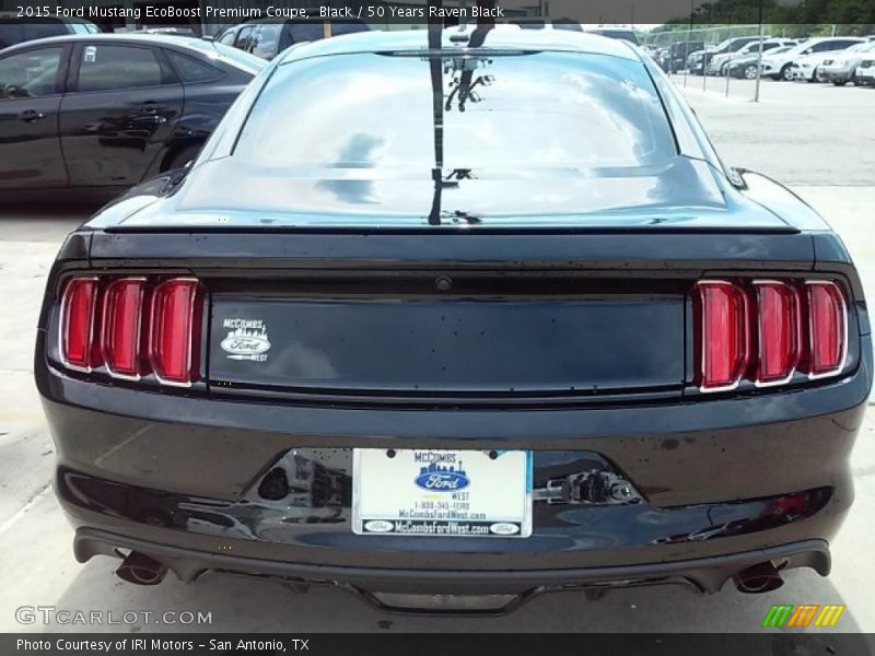 Black / 50 Years Raven Black 2015 Ford Mustang EcoBoost Premium Coupe