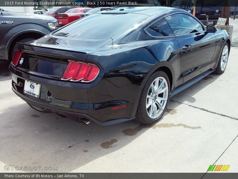 Black / 50 Years Raven Black 2015 Ford Mustang EcoBoost Premium Coupe