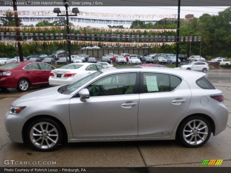 Silver Lining / Ecru 2013 Lexus CT 200h Hybrid Premium