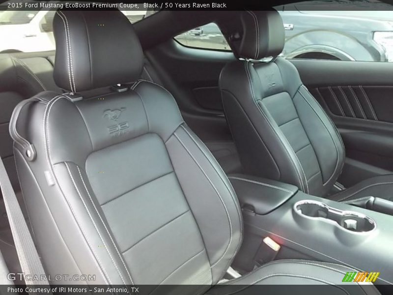 Black / 50 Years Raven Black 2015 Ford Mustang EcoBoost Premium Coupe